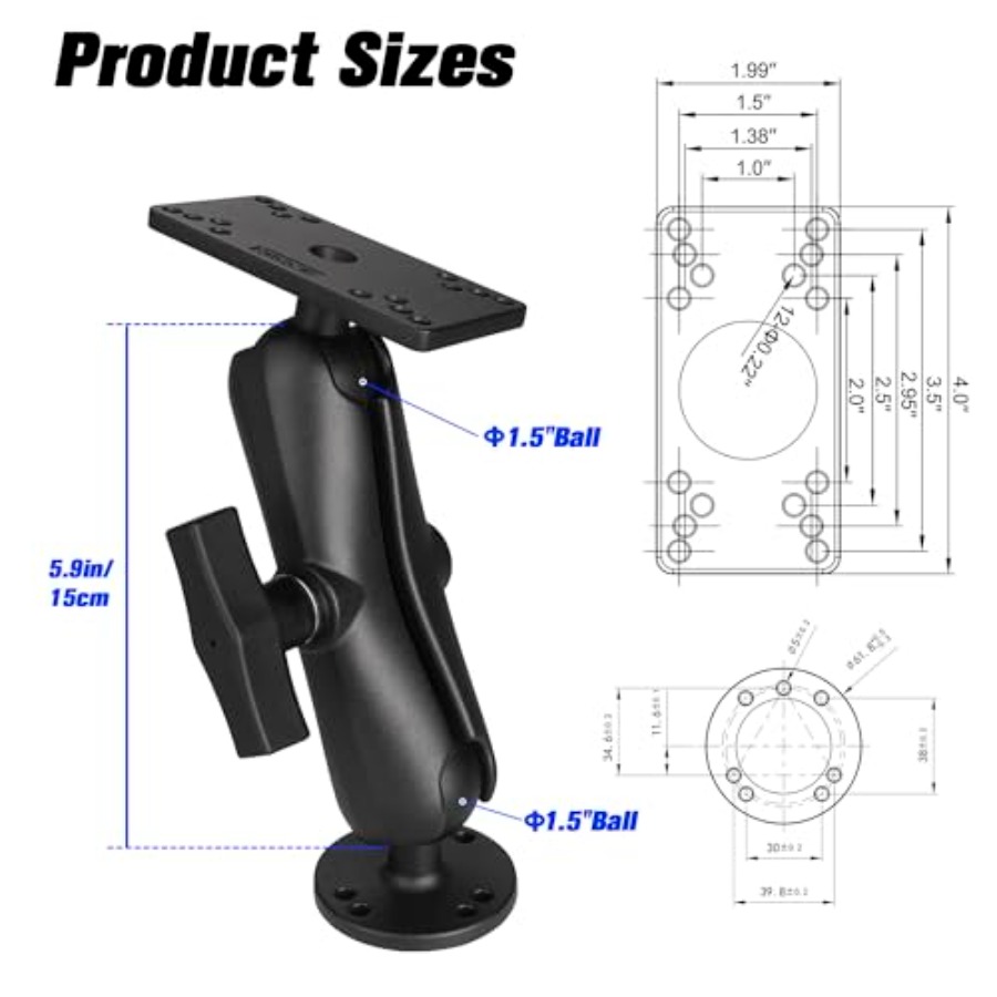 Dudukan fish finder kayak/pera - Fish Finder Mount ulasan dan harga