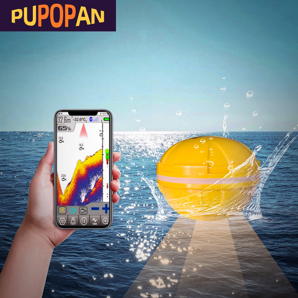 PUPOPAN 100M Ponsel Pintar Bar - Fish Finder Transducer ulasan dan harga
