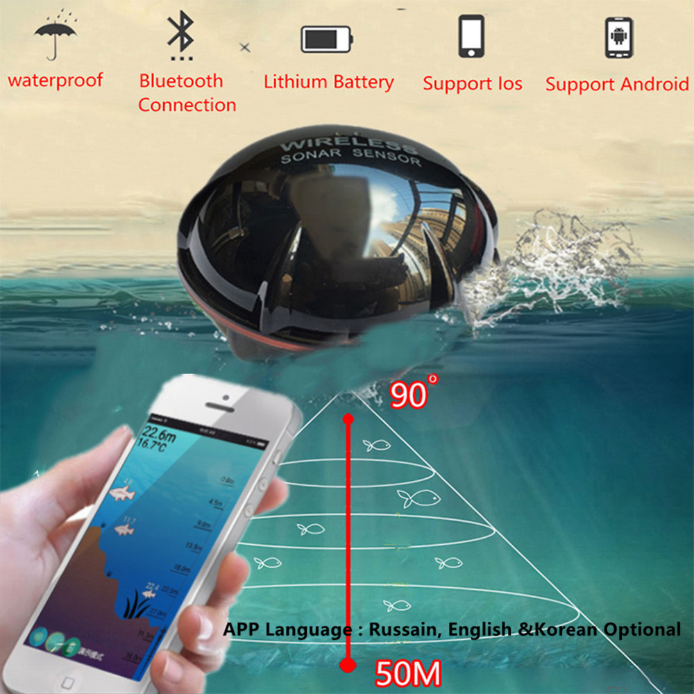 PUPOPAN 100M Ponsel Pintar Bar - Fish Finder Transducer ulasan dan harga