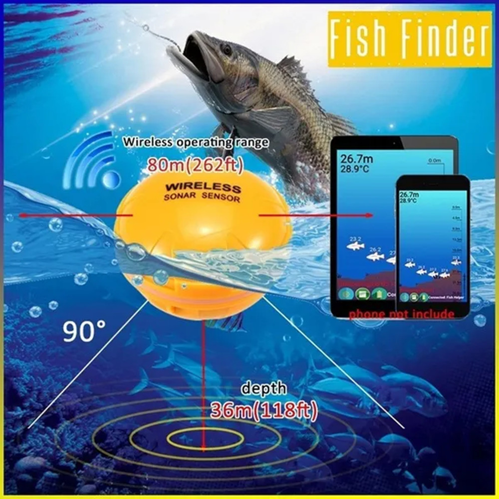PUPOPAN 100M Ponsel Pintar Bar - Fish Finder Transducer ulasan dan harga