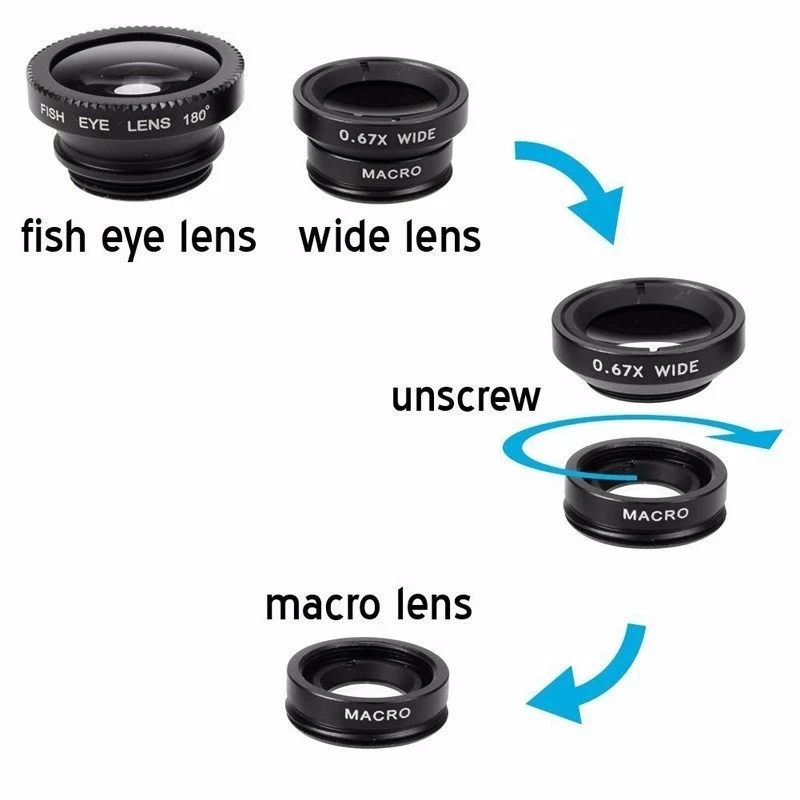 Lensa Kamera Mikro 3in1 Fishey - Fishing Camera ulasan dan harga